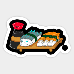 godzilla sushi Sticker